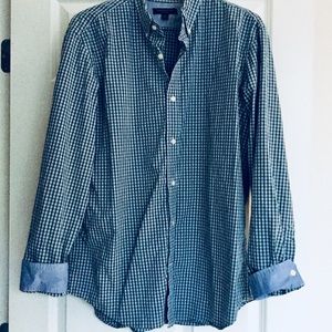 Banana Republic Blue Plaid Button Down